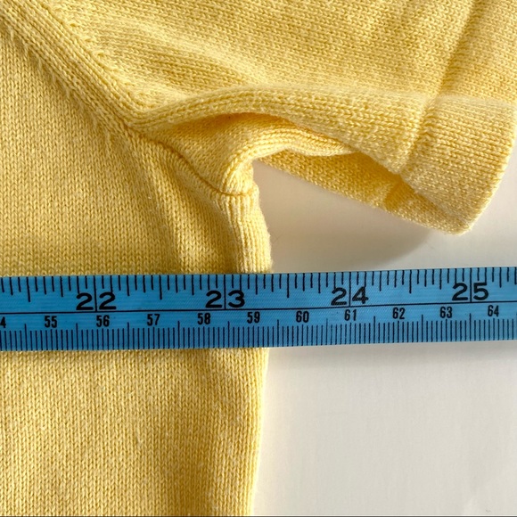 Alfred Dunner Short Sleeve Knit Top - Yellow with Gold Metallic Details - Picture 4 of 6